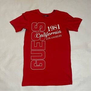 Guess Short Sleeve Red Cotton T-shirt Size L (16-18)